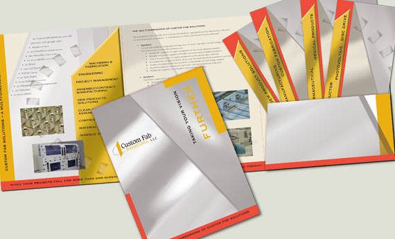 Custom Fab Solutions Corporate Brochure Package Studio 810 designed a corporate brochure package along with its logo design for Custom Fab Solutions