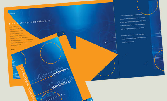 Fulfillment Systems Corporate Folder and Brochure Studio 810 Designed a corporate Custom folder and brochure For Fulfillment Systems