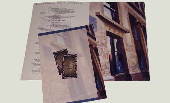 Grain Exchange Real Estate Brochure Studio 810 designed a brochure to market avalable space in Grain Exchange Real Estate