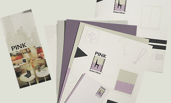 Pink Pink Business Interiors Corporate Brochure Package Studio 810 designed a corporate brochure package along with its logo design for Pink Business Interiors an interior design firm